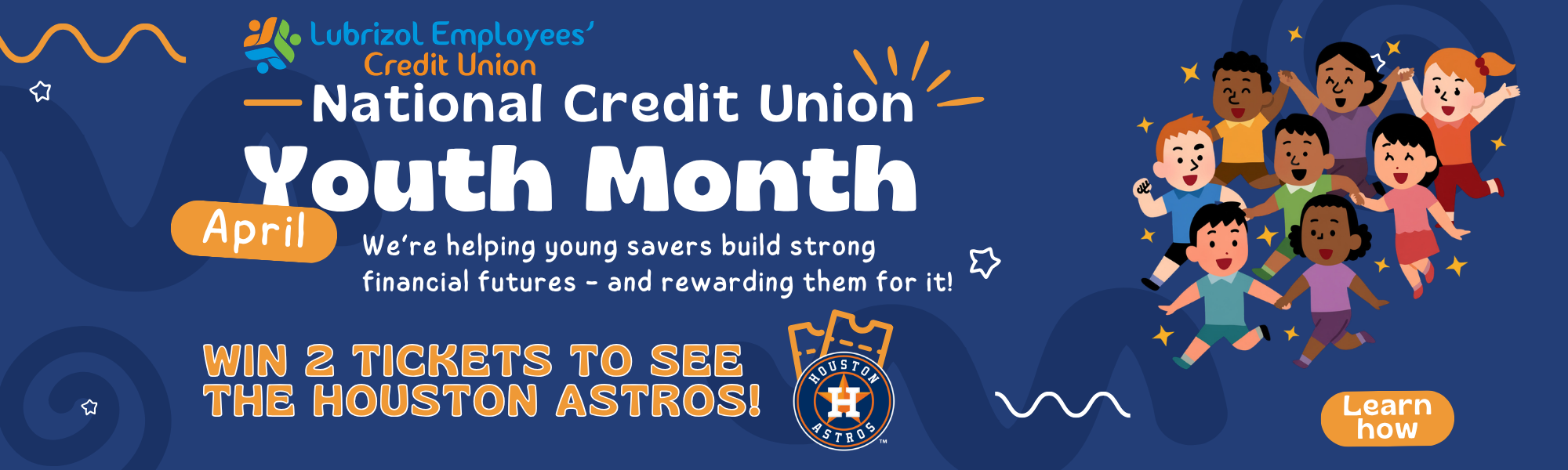 Youth month is April. Click to learn how your kid an win 2 tickets to an astros game.